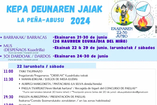 Programa  Fiestas de Abusu-La Peña 2024