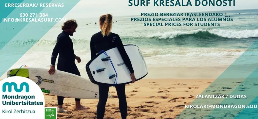 Nuevo acuerdo con la Escuela de Donosti de Surf Kresala