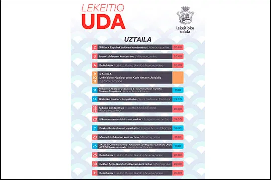 Uda Kulturala - Lekeitioko Udako kultur egitaraua