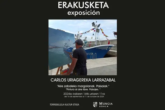 "Aire zabaleko margolanak, paisaiak", Carlos Uriagerekaren erakusketa