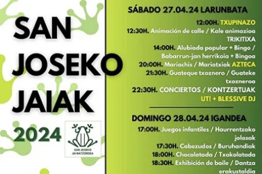 Programa Fiestas de San José 2024 en Amurrio