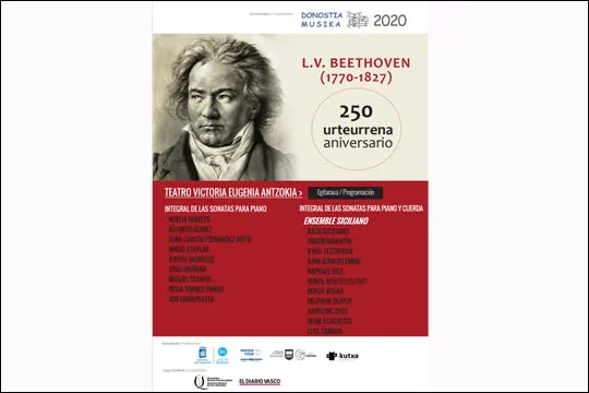 19 conciertos para conmemorar el 250 aniversario del nacimiento de Beethoven