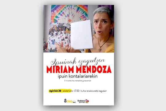 "Ipuinak ezagutzen", sesión de cuentacuentos con Miriam Mendoza