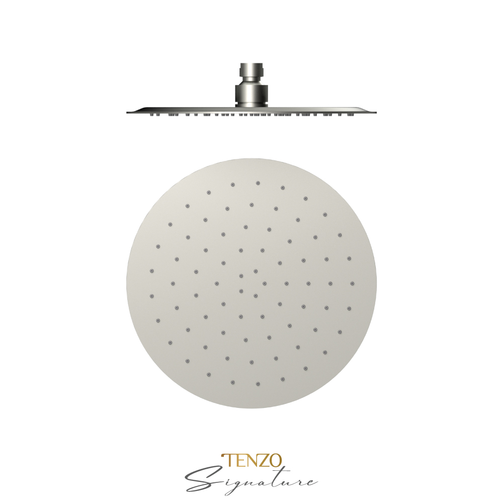 Tête de douche ronde 25cm [10po] acier inox 2mm 