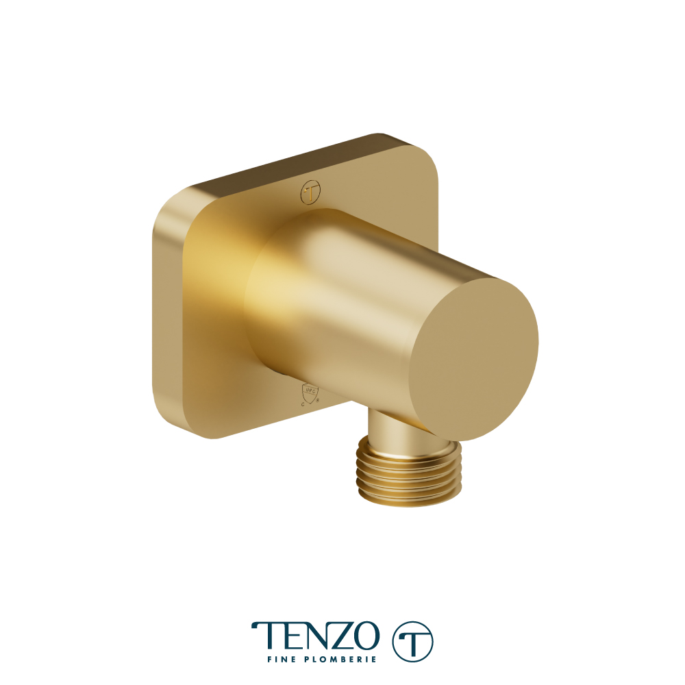 Coude d'alimentation mural noir mat