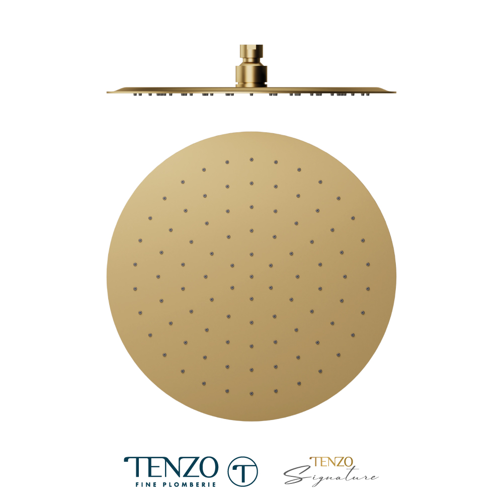 Tête de douche ronde 30cm [12po] acier inox 2mm 