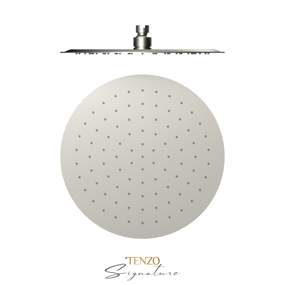 Tête de douche ronde 30cm [12po] acier inox 2mm 