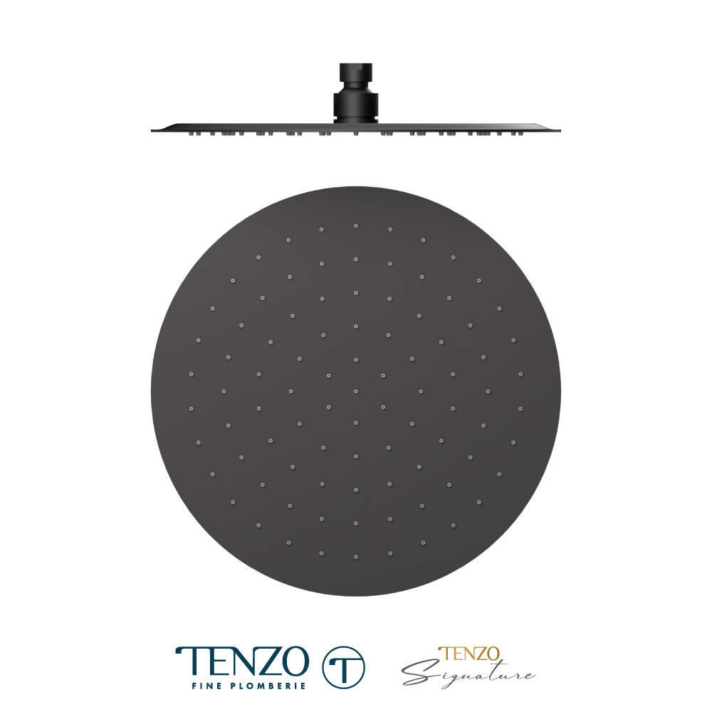 Tête de douche ronde 30cm [12po] acier inox 2mm 