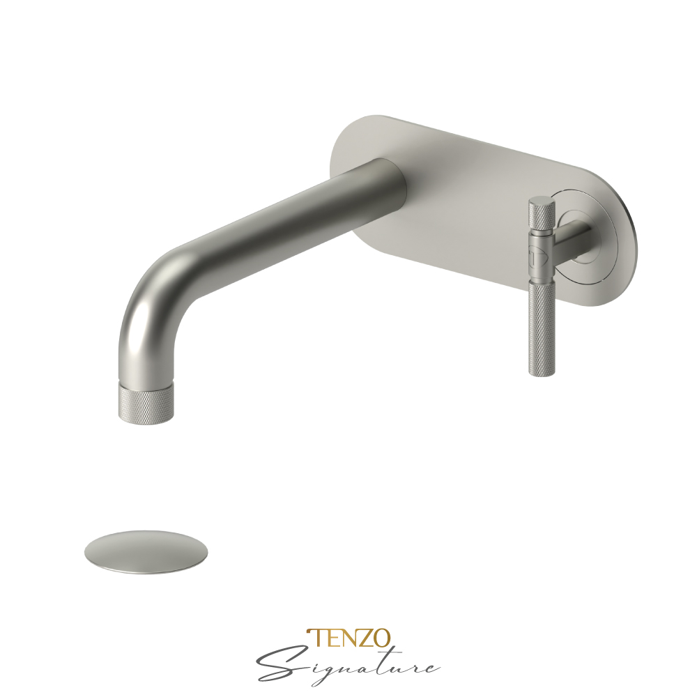 Robinet de lavabo mural avec drain