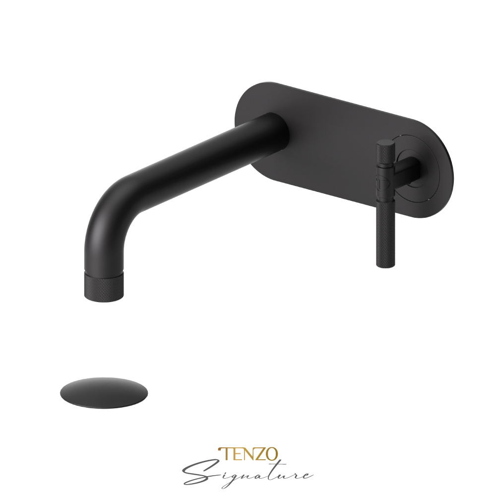 Robinet de lavabo mural avec drain