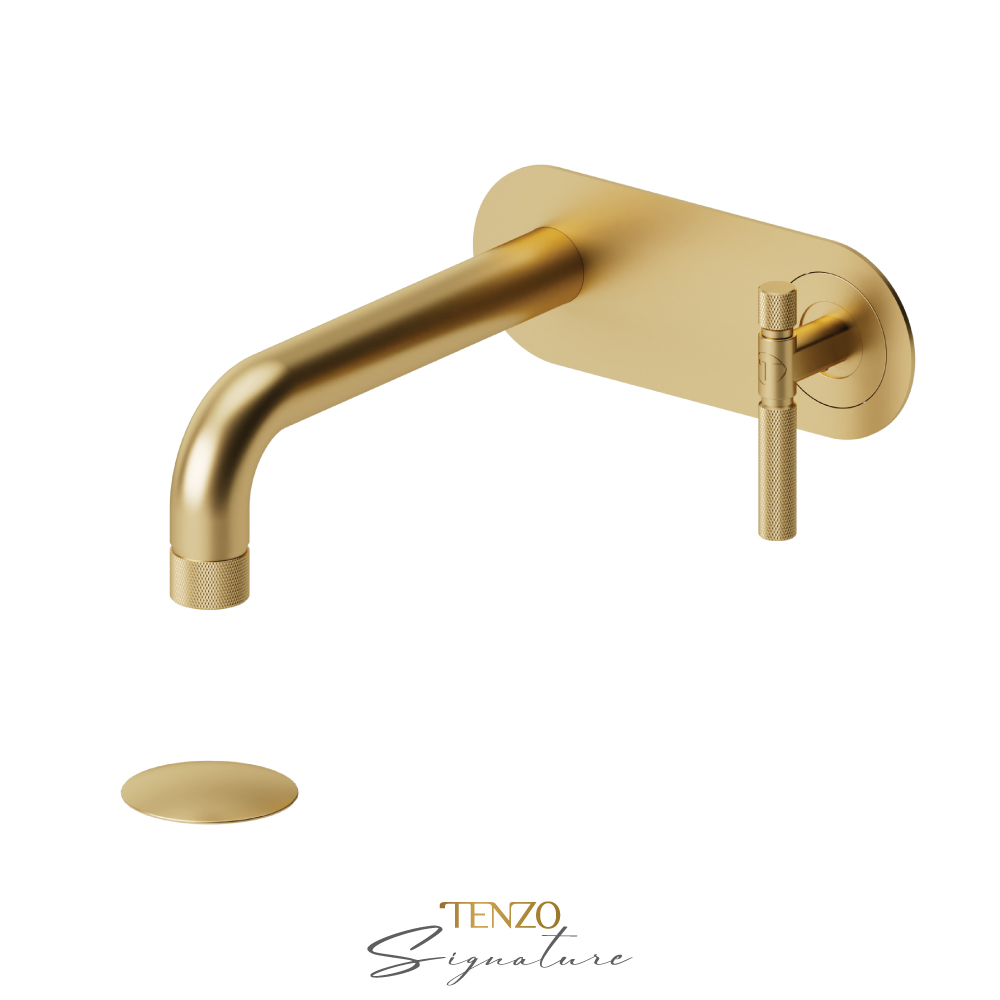 Robinet de lavabo mural avec drain