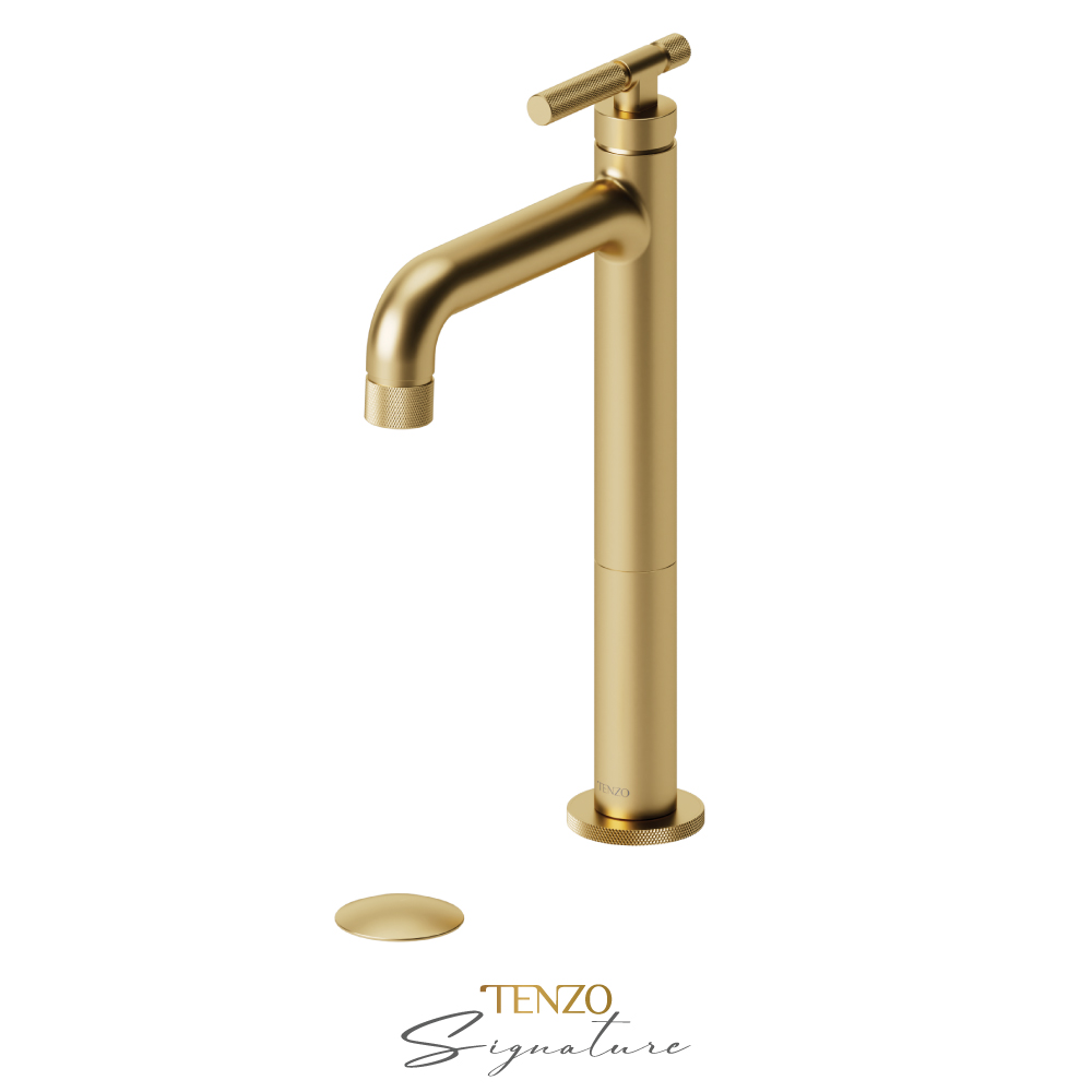 Robinet de lavabo monotrou haut avec drain