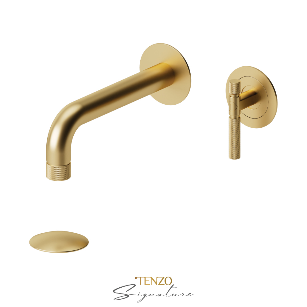 Robinet de lavabo mural avec drain