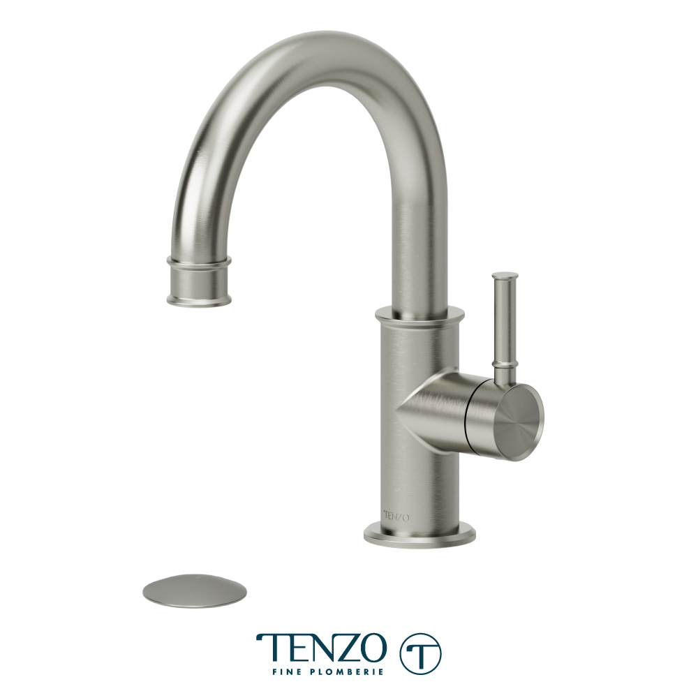 Single hole lavatory faucet with drain, Alyss
