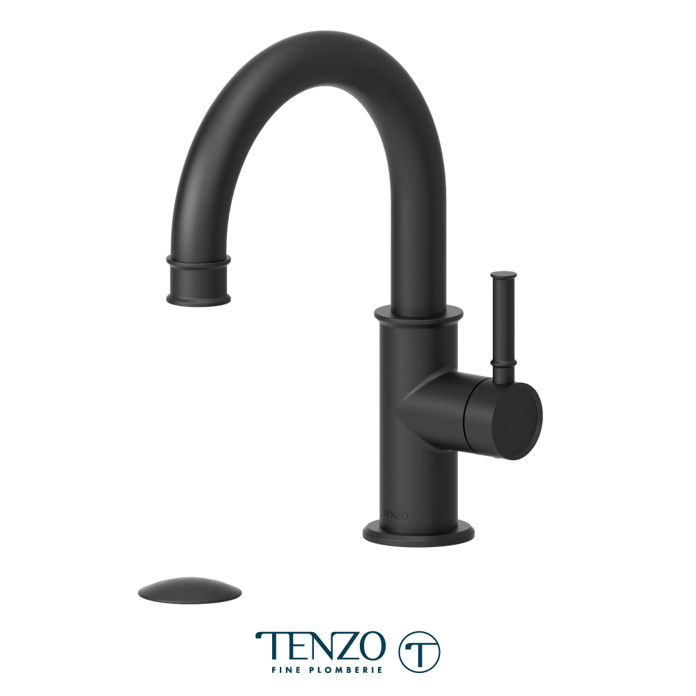 Single hole lavatory faucet with drain, Alyss