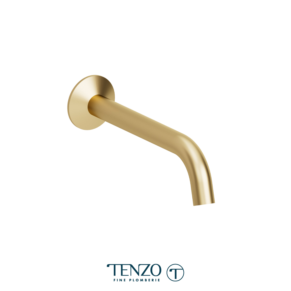 Wall mount spout 23cm [9in] brass 