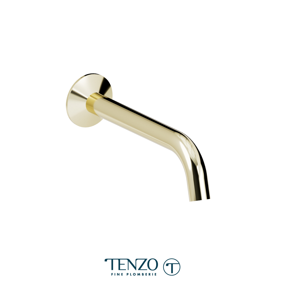 Wall mount spout 23cm [9in] brass 