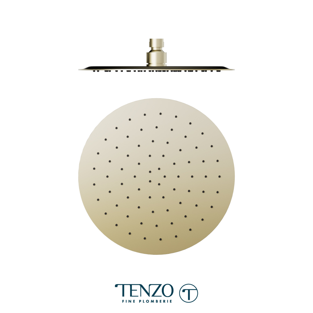 Shower head round 25cm [10in] stainless steel 2mm 