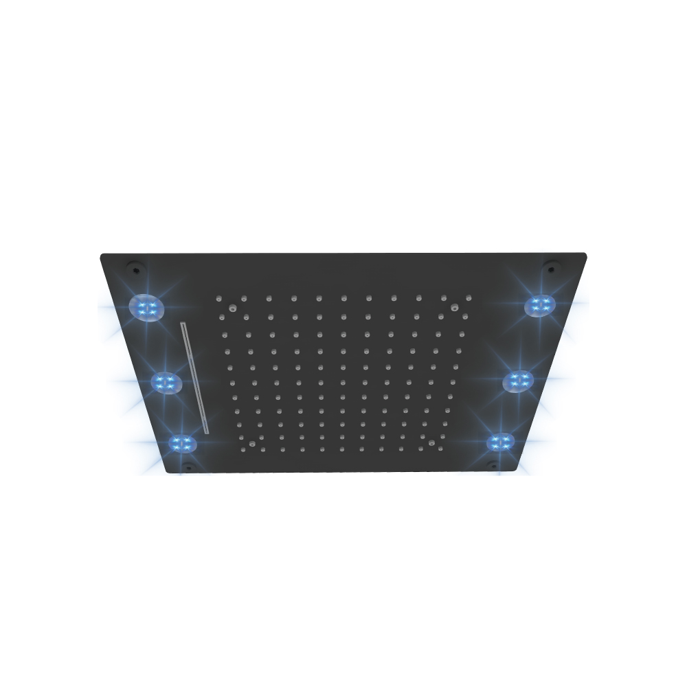 Ceiling shower head & waterfall 33x43cm [13x17in] LED (6x)