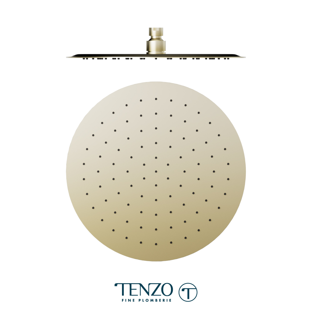 Shower head round 30cm [12in] stainless steel 2mm 