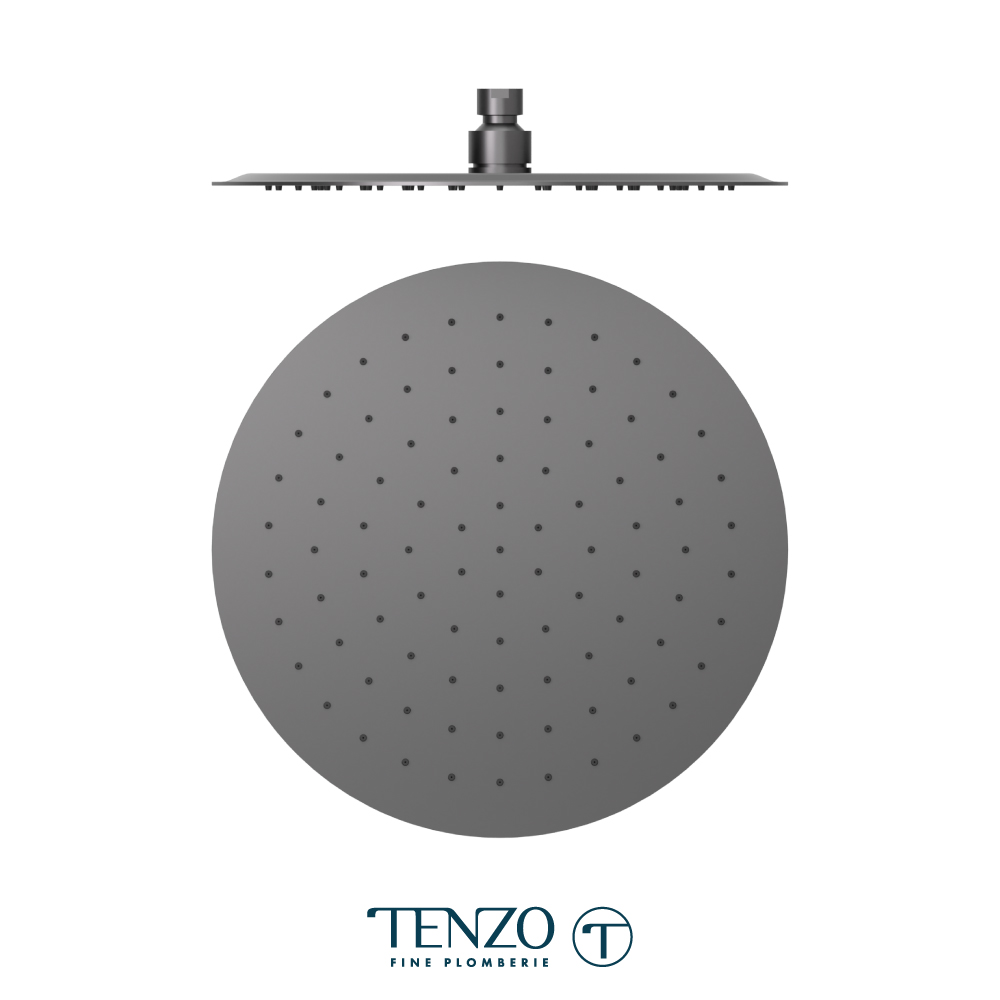 Shower head round 30cm [12in] stainless steel 2mm 
