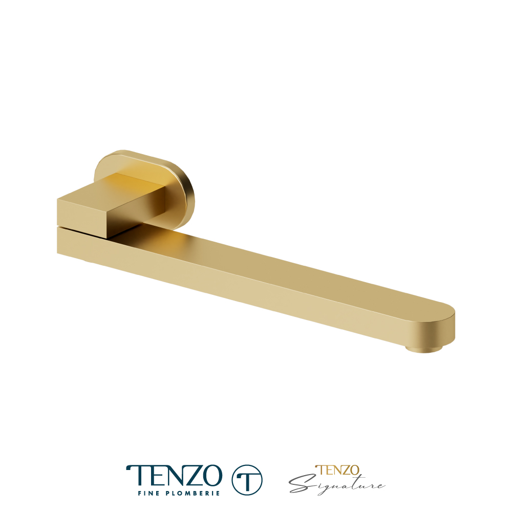 Wall mount diverter swivel spout 30cm [12in] brass 