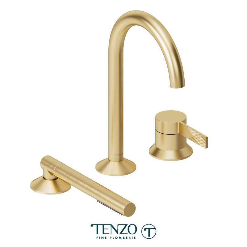 3 pieces deck mount tub filler, Paloma