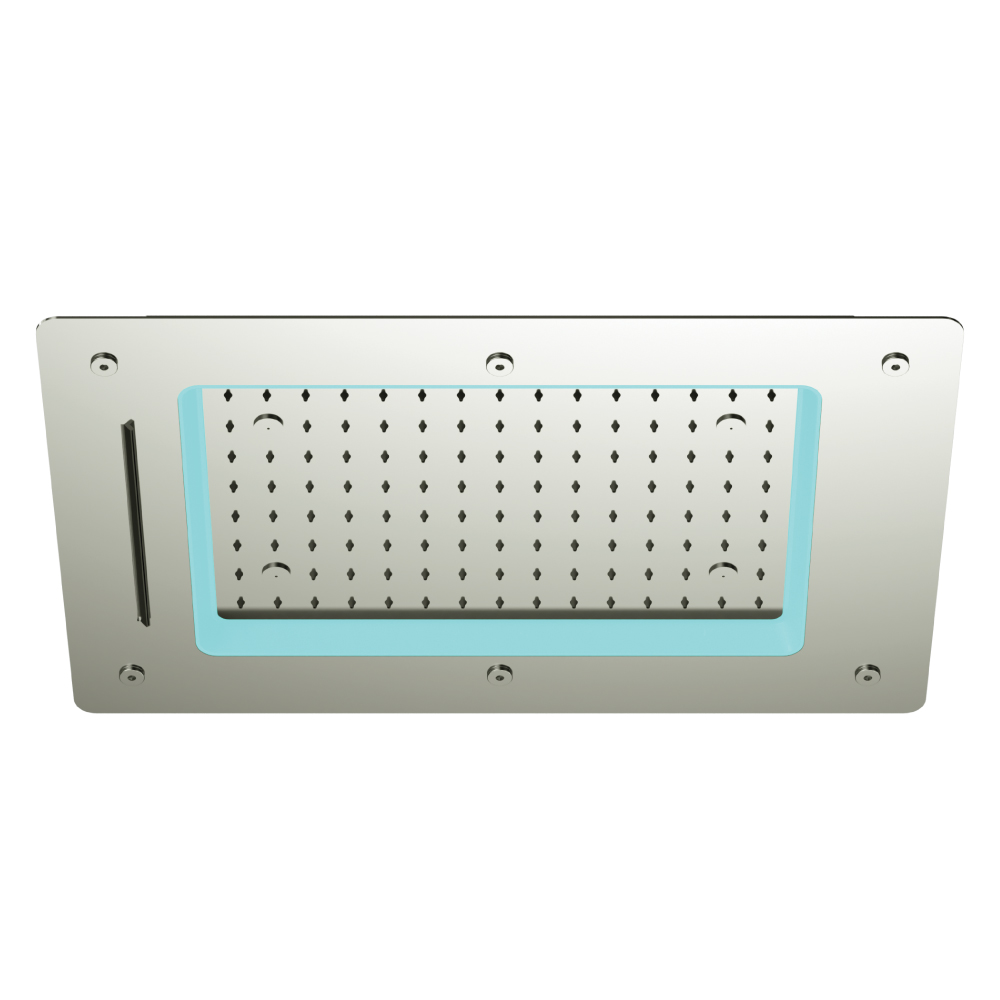 Ceiling shower head & waterfall 33x43cm [13x17in] LED (6x) 
