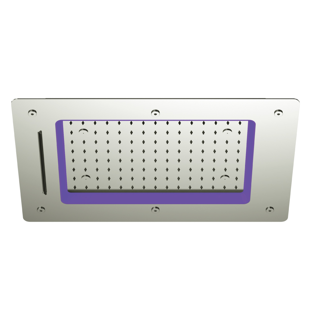 Ceiling shower head & waterfall 33x43cm [13x17in] LED (6x) 