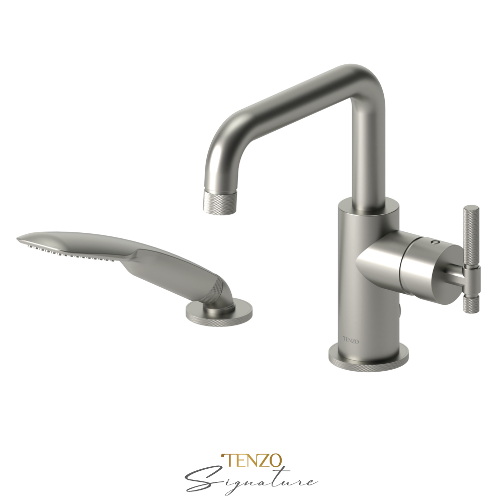 2 pieces deck mount tub ﬁller