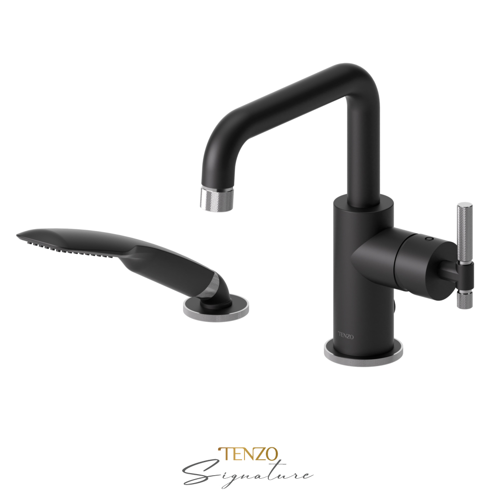 2 pieces deck mount tub ﬁller