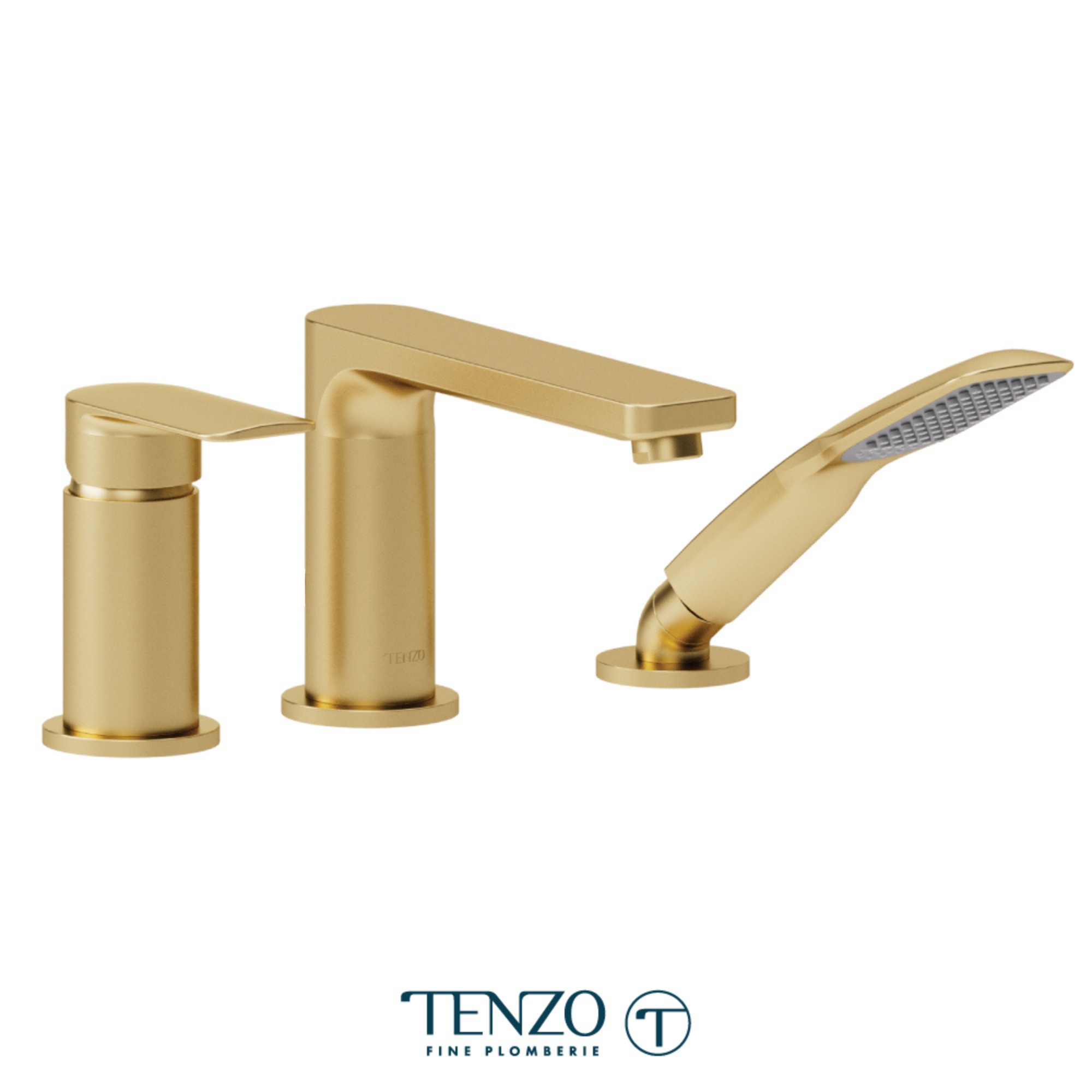 3 pieces deck mount tub ﬁller