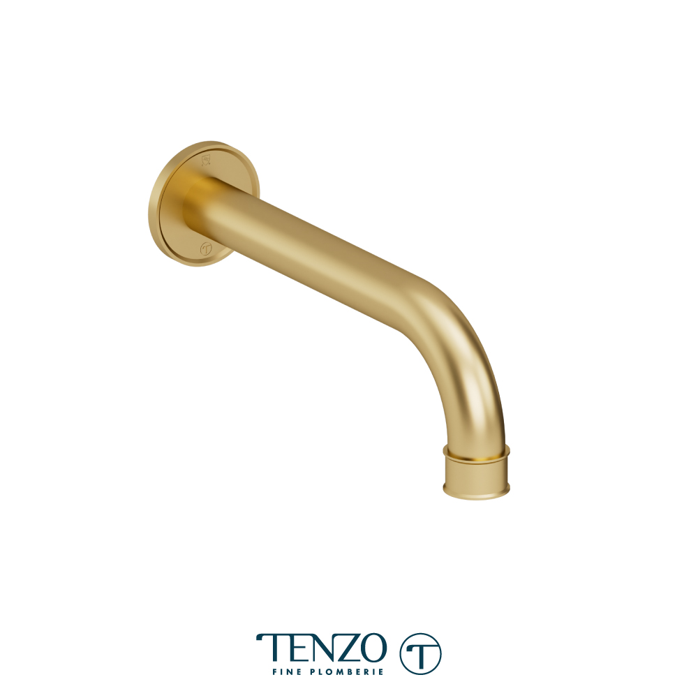 Wall mount spout 20cm [8in] brass 