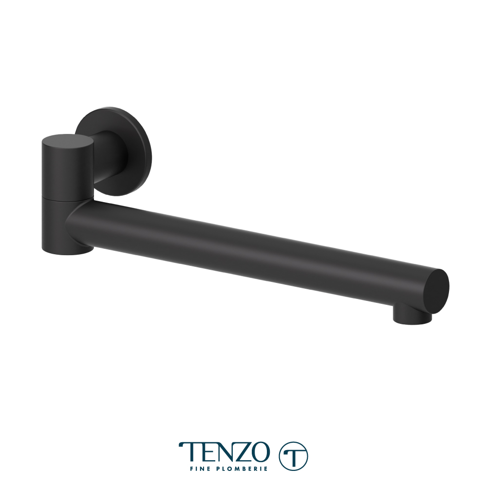 Wall mount swivel spout 30cm [12in] brass 