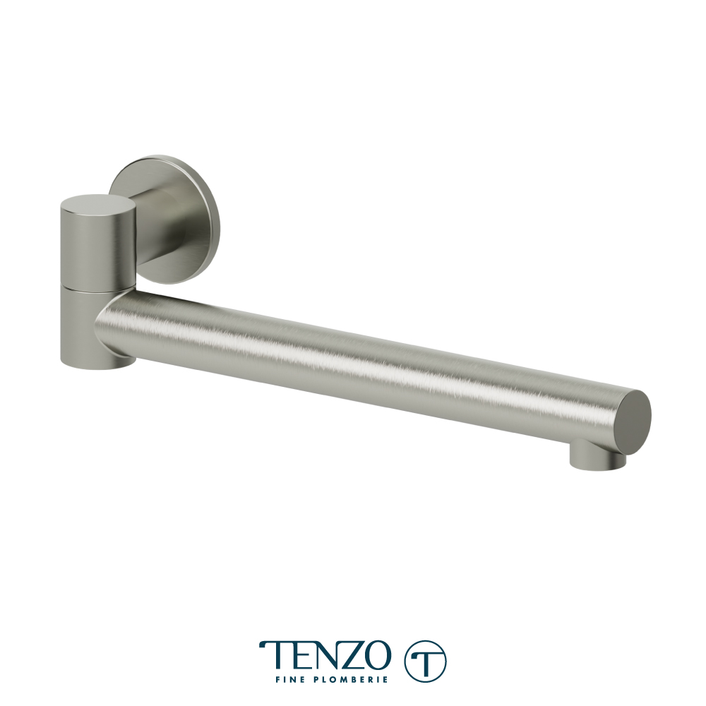 Bec de bain pivotant 30cm [12po] mural laiton 