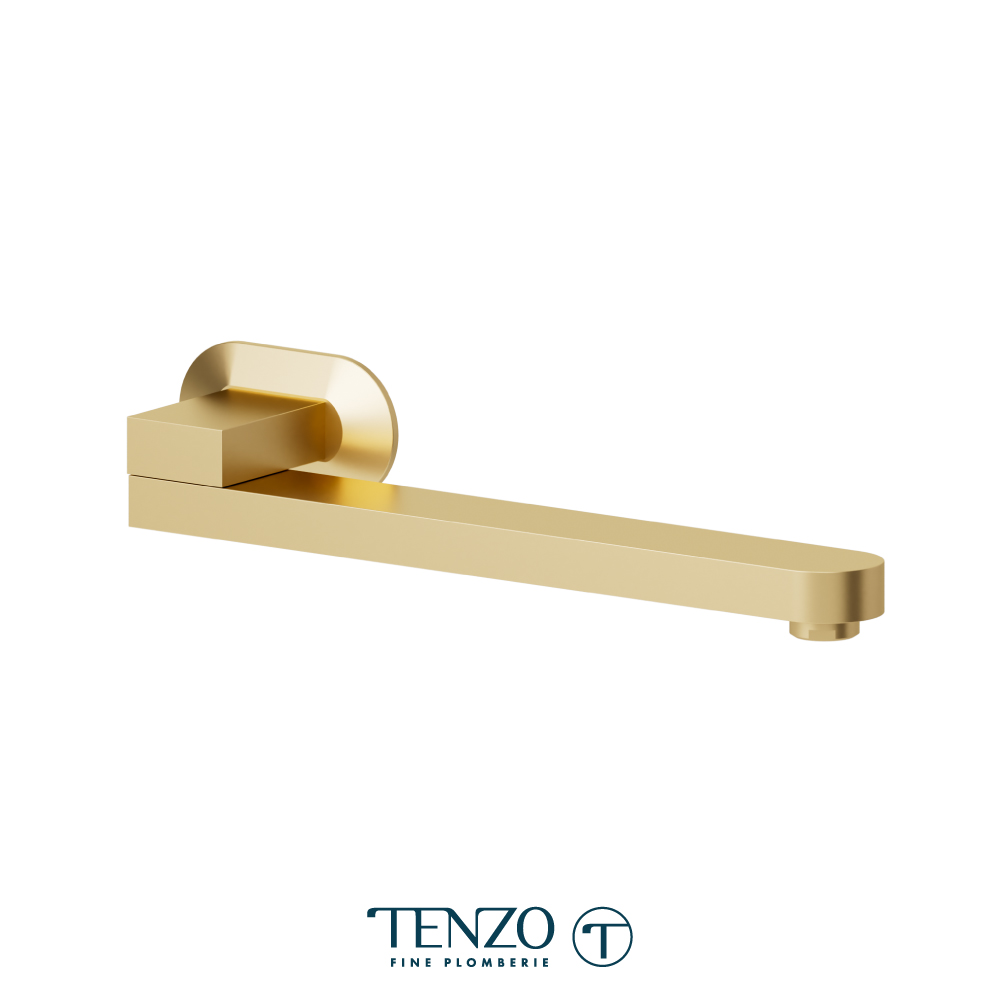 Wall mount swivel spout 30cm [12in] brass 