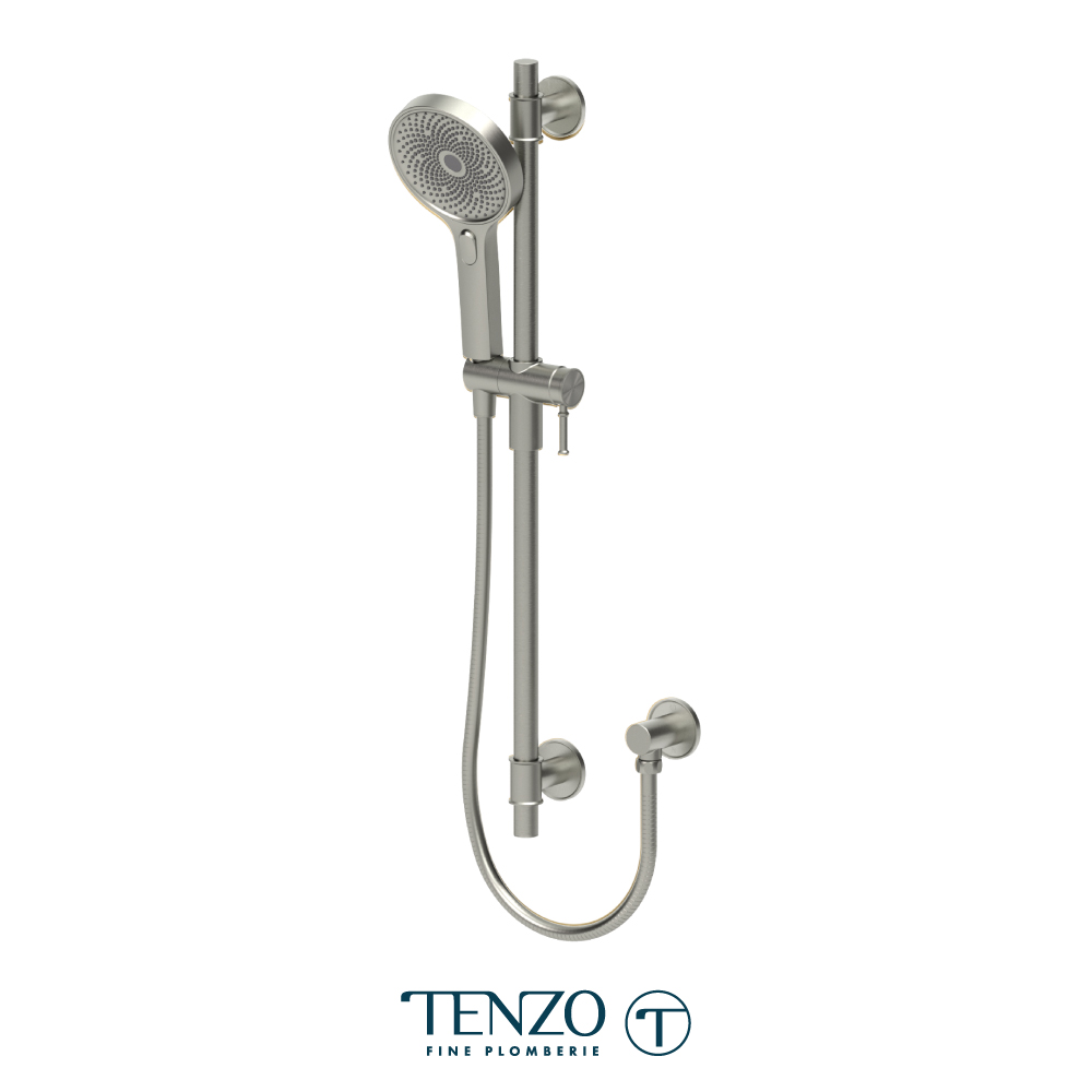 Ensemble de rails de douche avec coude d'alimentation