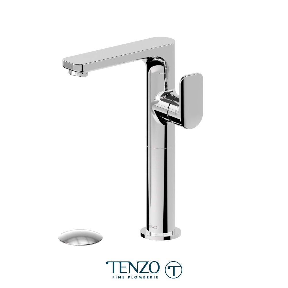 Tall single hole lavatory faucet with drain (**Available: 3rd quarter**)