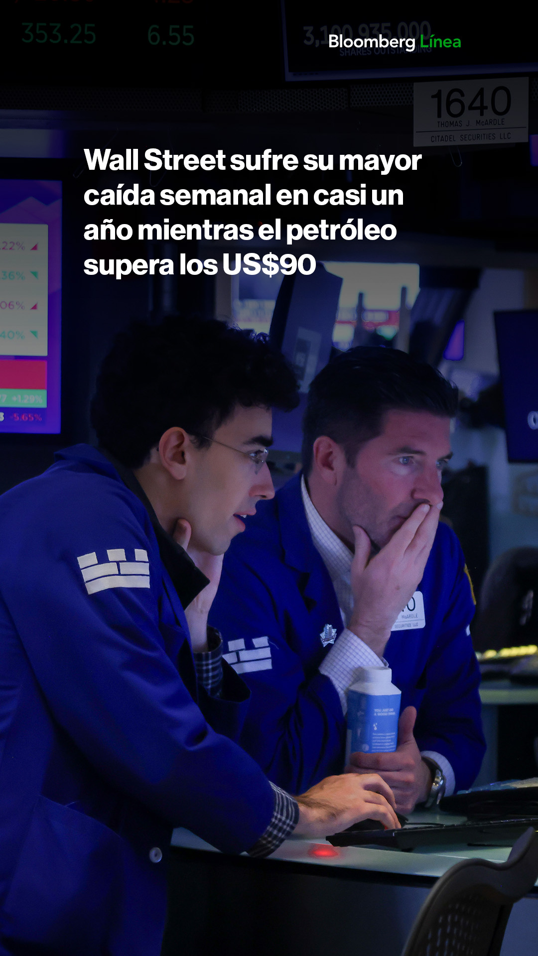 Wall Street mayor caída semanal en casi un año