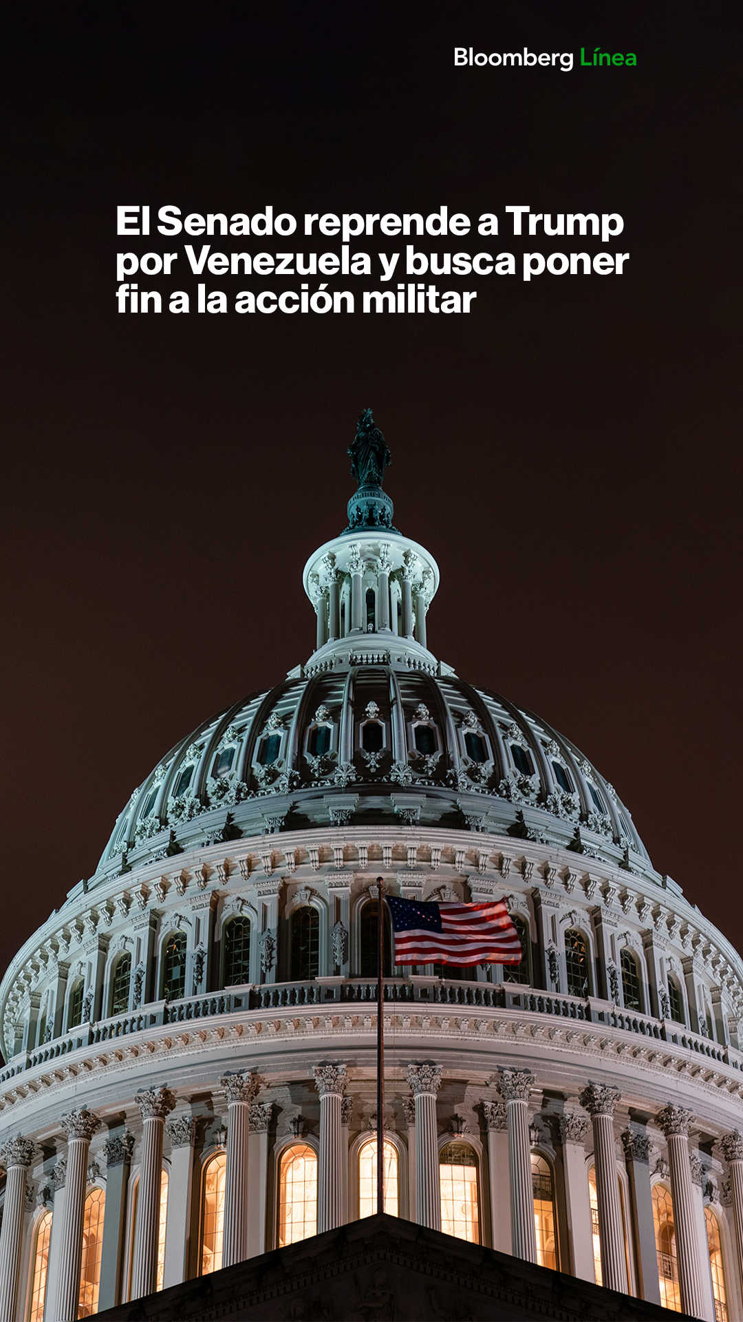 Senado EE.UU. busca poner fin a la acción militar de Trump 