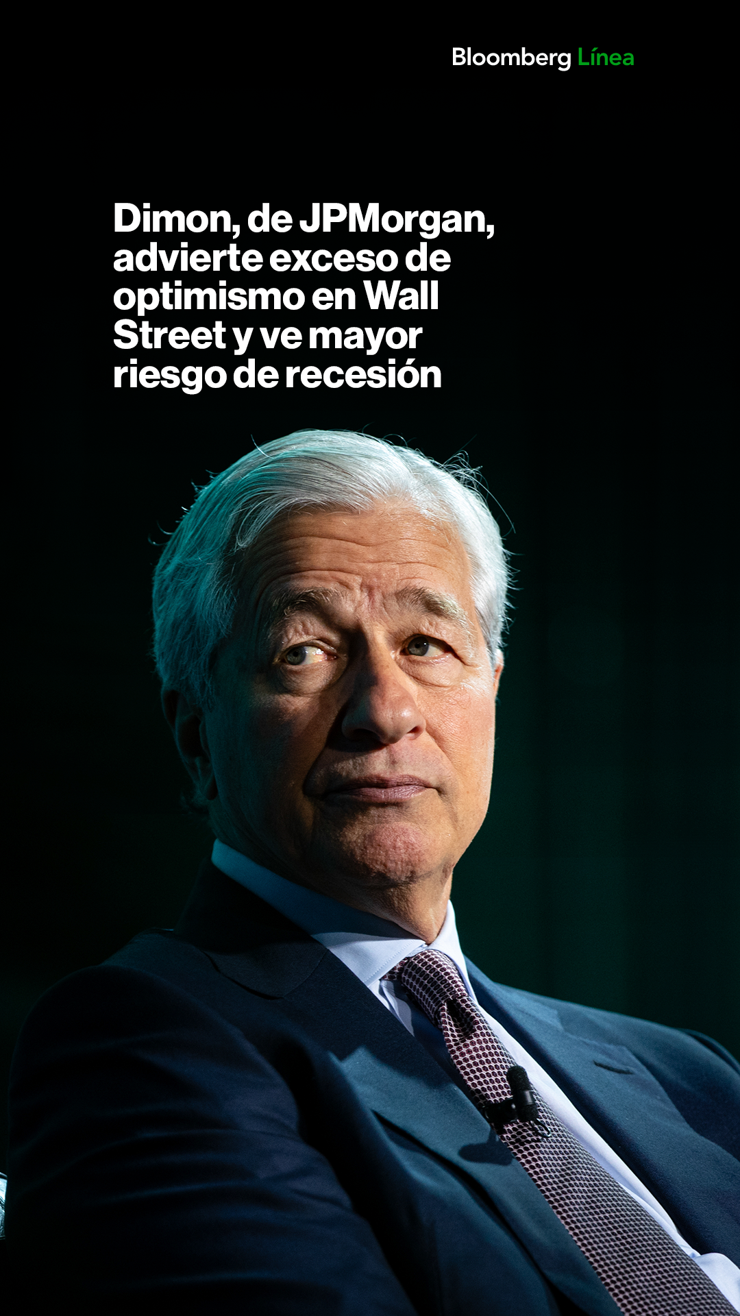 Dimon advierte exceso de optimismo en Wall Street 
