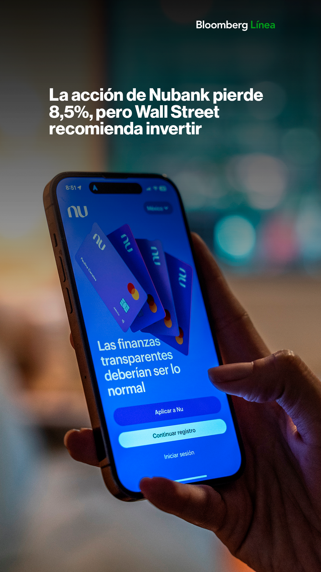 Acciones Nubank caen 
