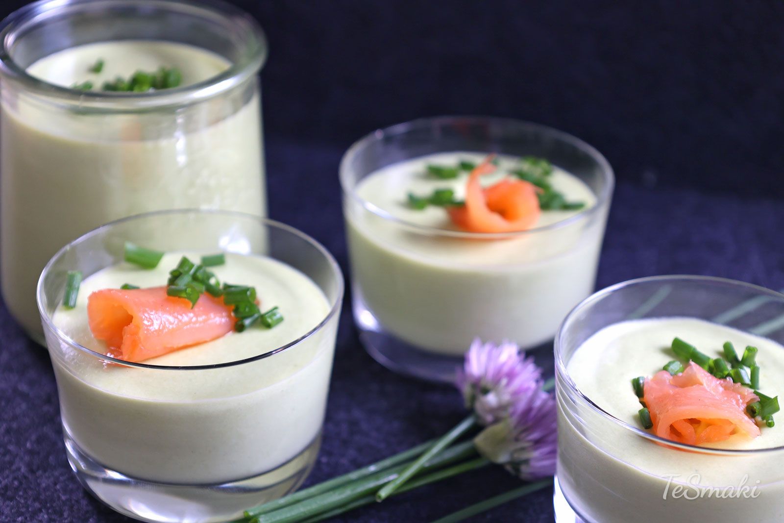 Mousse d'asperges et de brocoli au saumon fumé 1