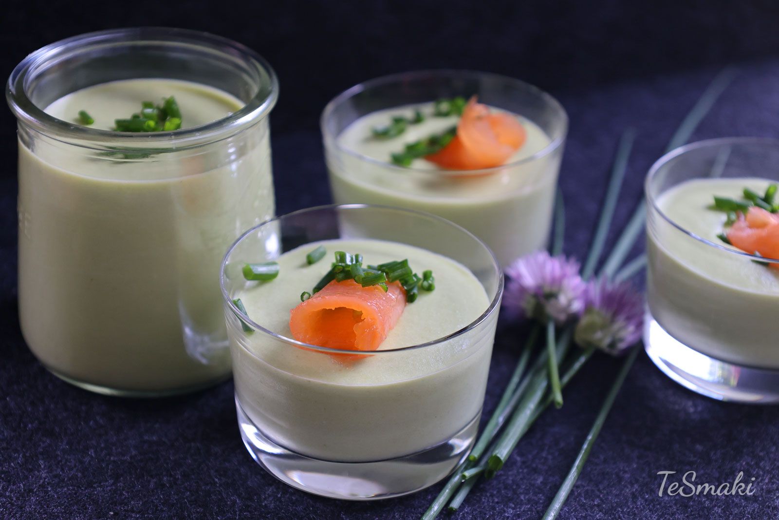 Mousse d'asperges et de brocoli au saumon fumé 2