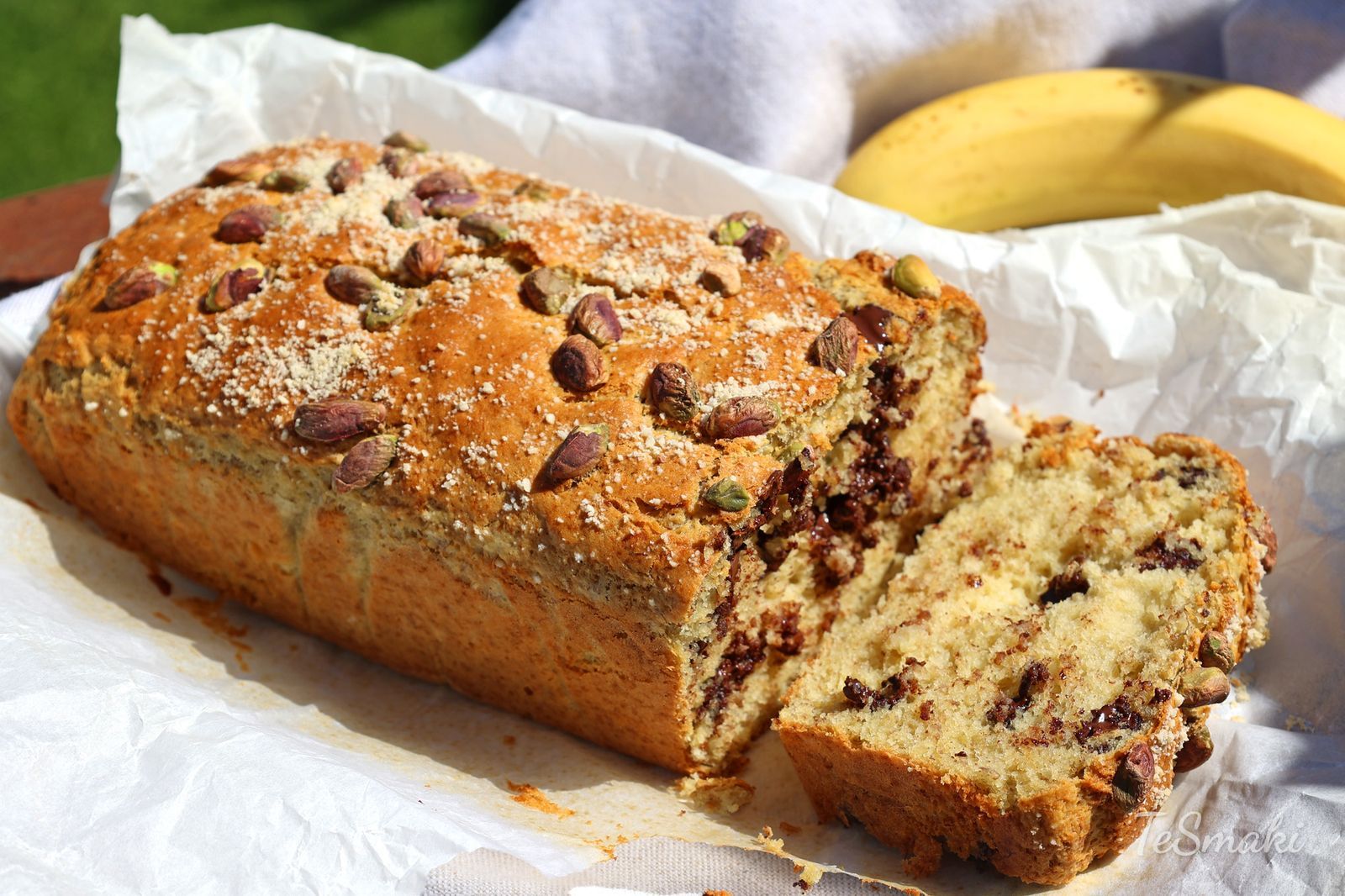 Cake banane aux pistaches et au chocolat 1