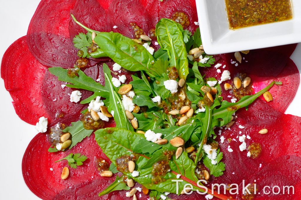 Beetroot Carpaccio with Goat Cheese 1