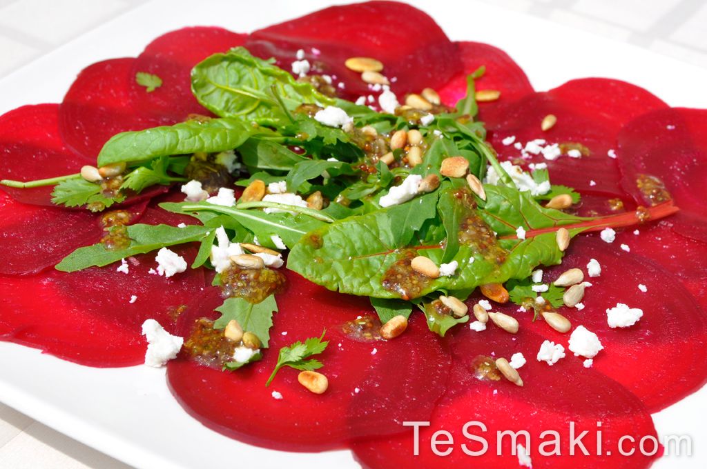 Carpaccio de betteraves au fromage de chèvre 2