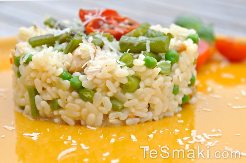 Risotto au poulet et petits pois verts 2