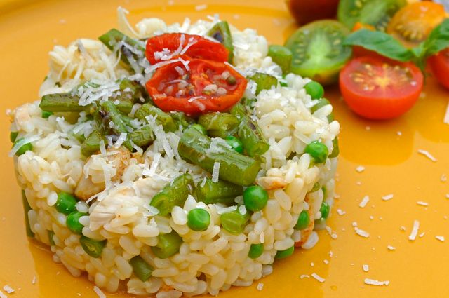 Risotto with Chicken and Green Peas