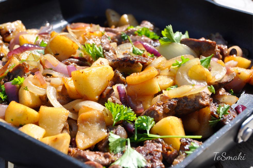 Foie de volaille aux pommes caramélisées 1